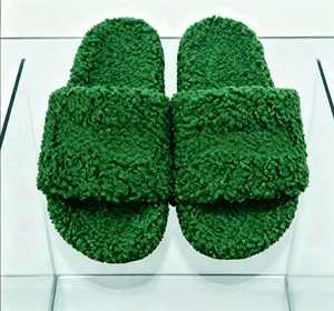 Luxury Designer Men's Shoes Women's Slippers Platform Plush <b>Slides</b> with Embroidery and Warm - Product Image 4