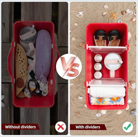 Insert de rangement en plastique pour sac de plage, avec compartiments de tri, étanche et écologique, accessoire de mode portable