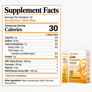 Liver Protection Jelly Sticks Milk Thistle Curcumin Piperine <strong>MGO</strong> 260+ <strong>Manuka</strong> <strong>Honey</strong> Antioxidant Daily Liver Wellness Supplement - Product Image 5