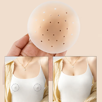 Cubrepezones de Silicona Transpirables con Orificios de Ventilación de 0.8mm, Ultrafinos, Invisibles, Adhesivos, Reutilizables de 8cm para Mujer