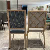 Chaise de banquet moderne en alliage d'aluminium, vente en gros d'usine, pour hôtels, restaurants, salons, extérieur, avec dossier rembourré, mariages