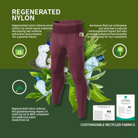 Leggings de sport pour hommes personnalisés OEM, taille haute, séchage rapide, respirants, haute élasticité, effet ventre plat, compression