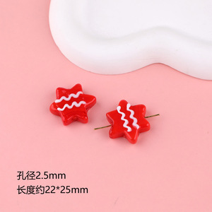 Christmas Glass <b>Beads</b> Snowman Gingerbread Tree Lampwork <b>Loose</b> <b>Beads</b> For Bracelet Making Jewelry Accessories - Product Image 2