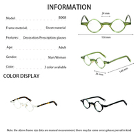 2025 tendencia estilo coreano acetato anteojos marco personalidad Internet celebridad gafas ópticas redondas para hombres mujeres