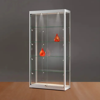 Vitrines d'exposition complètes standard et personnalisées pour objets de collection en aluminium avec éclairage LED et verre verrouillable