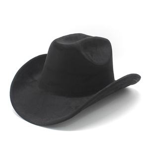 Chapeau de Cowboy Western en Daim Style Vintage Chapeau Fédora <span class=keywords><strong>Jazz</strong></span> Hommes Femmes Large Bord Style Ethnique Feutre Automne Hiver Fête en Plein Air - Product Image 4