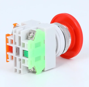Interruptor de Encendido con Cabeza de Hongo LAY37, Botón de Parada de Emergencia con Autobloqueo LAY7 PBC Y090-11ZS - Product Image 1