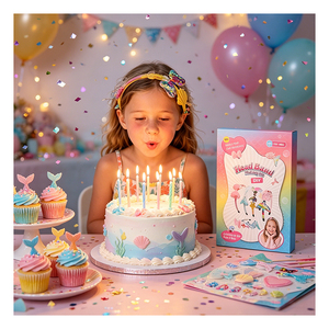 Kit de loisirs créatifs tendance pour enfants : Bandeau, ailes de licorne, nœuds, autocollants en cristal, décorations mode, pack cadeau d'anniversaire, jouet - Product Image 2