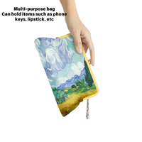Nouveau sac à main pliable de style peinture à l'huile, accessoires polyvalents et élégants pour parapluies