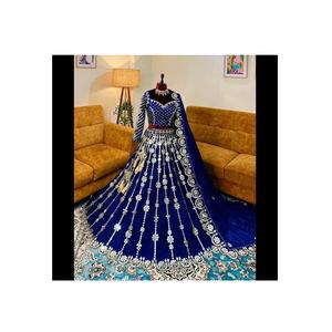 Festival des femmes indiennes/pakistanaises de haute qualité mariage ethnique traditionnel brodé à la main fantaisie Lehenga Choli impression à la mode - Product Image 3