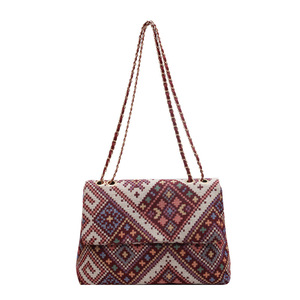 Bolso Bandolera de Lona con Cadena para Mujer, Estilo Bohemio, de Alta Calidad, Venta al Por Mayor - Product Image 5
