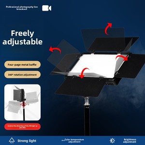 Éclairage photo RVB à trois températures <span class=keywords><strong>de</strong></span> couleur, panneau lumineux carré, diffuseur à quatre feuilles, portable, rechargeable, 10-50W, lumière pour diffusion en direct - Product Image 4
