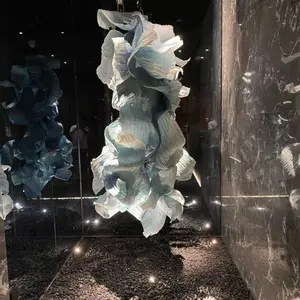 Moderno tessuto astratto su misura scultura Hotel decorazioni del soffitto Pub decorazione appesa spazio arte spazio