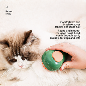 Elektrikli Sprey ve Masaj Fonksiyonlu Evcil Hayvan Yıkama Fırçası, Çift Kullanımlı (Kuru/Islak) Köpek Kedi Bakım Aleti, Yıkama ve Temizleme - Product Image 2