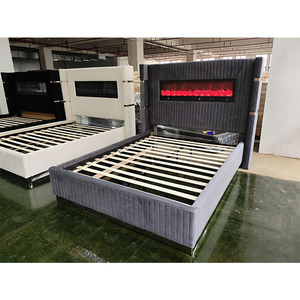 PZCN 홈 뷰티 럭셔리 잠자는 침실 침대 프레임 성인용 덮개를 씌운 침대 가구 이층 침대 - Product Image 1