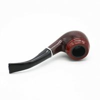 Pipe à fumer en bois Vintage rouge, pipe à tabac en résine craquelée, porte-cigarette en acrylique