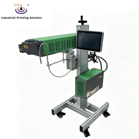 Machine de marquage laser CO2 industrielle pour l'industrie agroalimentaire, haute vitesse 12000 mm/s, imprimante de date d'expiration et de code de lot