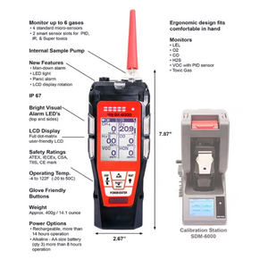 เครื่องตรวจจับก๊าซ VOC รุ่น GX-6000 ความแม่นยำสูงจากญี่ปุ่น ได้รับการรับรอง CCC.CE พร้อมระบบแจ้งเตือนด้วยเสียงและแสง รับประกัน 1 ปี -4F - Product Image 3