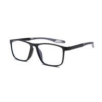Lunettes de Presbytie Carrées Anti-Lumière Bleue, Montures Correctrices Souples en Gros pour Femmes