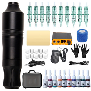 Professional Mini Tattoo Machine Kit Rotary Tattoo Pen Power Supply Cartridge Needles Beginner Professional Tattoo Set Use - Product Image 5