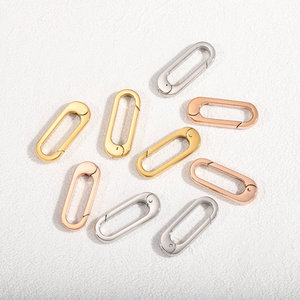 Bán buôn 7*18 mét Tiny thép không gỉ Carabiner móc cài O hình vòng đeo tay Vòng cổ túi Chuỗi liên kết móc cài đối với trang sức làm - Product Image 4