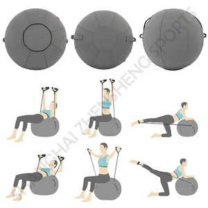 Zhensheng Custom Printing Yoga Ball Exercise Ball Cover PU Leather Material Cover For Home Use