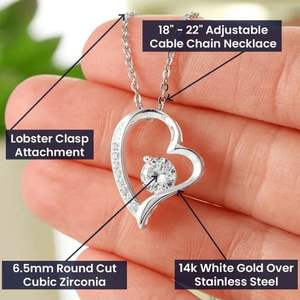 Collier Pendentif Cœur Classique en Cuivre Personnalisé avec Carte Texte – Cadeau de Réconciliation pour Partenaire - Product Image 3