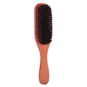หวีขนหมูป่าทรงรี ด้ามไม้ สำหรับจัดแต่งทรงผมและดูแลเครา ยี่ห้อ Wanmei - Product Image 1