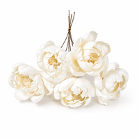 Fleurs de pivoine en bois de Sola écologiques faites à la main de 8 cm pour arrangements de mariage, bouquet de fleurs de Sola, art décoratif Wafa Home