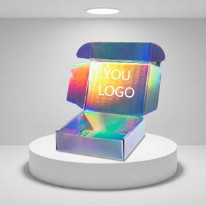 Caja de Cartón Corrugado Holográfica Arcoíris para Regalos, Compras y Envíos Comerciales - Product Image 5