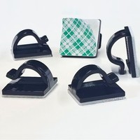 Organisateur de câbles en plastique durable, clips de gestion de câbles autocollants robustes pour organiser les câbles USB, d'alimentation et de charge