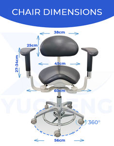 Silla Ergonómica para Microscopio Médico, Silla de Dentista con Reposabrazos Dobles Móviles, Silla para Microscopio en <span class=keywords><strong>Centro</strong></span> Oftalmológico - Product Image 2