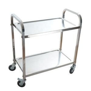 Troli Pelayanan Makanan <span class=keywords><strong>2</strong></span> Tingkat, Peralatan Restoran Hotel Knock Down <span class=keywords><strong>Stainless</strong></span> <span class=keywords><strong>Steel</strong></span> - Product Image 4