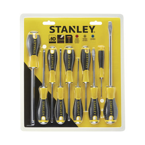 Stanley Screwdriver Set 10 Pieces Essential <b>Tools</b> for Home Repair and <b>DIY</b> Projects - Product Image 1