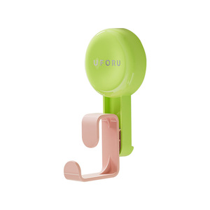 Wall Mounted <b>Plastic</b> Storage Rack Round Punch Free Suction Cup <b>Hook</b> For Bathroom Kitchen Toilet Organizer - Product Image 2