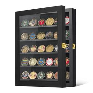 Vitrina 11x14 para Monedas Militares, Porta Medallas con Bandera Americana, Decoración <span class=keywords><strong>de</strong></span> Pared para Fichas <span class=keywords><strong>de</strong></span> Póker, Regalo para Coleccionistas - Product Image 1