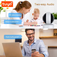 OEM ODM Tuya 3MP 360 °   Caméra IP WiFi avec vision nocturne couleur, alerte de mouvement, audio bidirectionnel, stockage sur le cloud TF pour la sécurité
