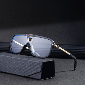 Lunettes <span class=keywords><strong>de</strong></span> soleil KAJILA en gros, mode fantaisie, logo personnalisé, lentille unique, double faisceau, UV400, lunettes <span class=keywords><strong>de</strong></span> soleil pour hommes - Product Image 1