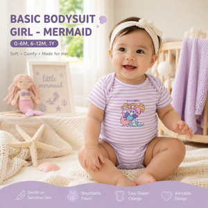 Laissez votre petite princesse briller dans ce adorable combinaison sirène fabriqué en coton doux et respirant pour un usage quotidien. - Product Image 3