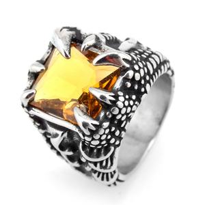 Anillo de Garra de Dragón con Piedras Preciosas, Acero Inoxidable, Joyería Gótica Punk, Anillo de Moda, Accesorio Único de Hip Hop, Regalo para Hombre - Product Image 6