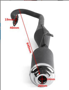 Piezas de Motor de 49 cc, Silenciador para Tubo de Escape de Hierro de 2 Tiempos, Silenciador de Motocicleta, Escape de Motocicleta - Product Image 3