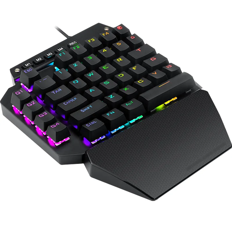 E-yooso K700 Wired RGB LED 44 Keys One Handed Computer Mechanical Gaming Keyboard