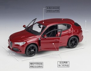 1:24 di alta qualità Alfa <span class=keywords><strong>Romeo</strong></span> Stelvio giocattoli in lega di auto modello di simulazione in metallo auto giocattoli pressofuso auto per bambini adulti collezione regalo - Product Image 3