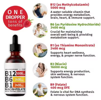 Vitamine B complexe liquide pour adultes, best-seller, B1 B6 B12, soutient l'immunité, l'énergie et le métabolisme