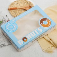 Boîte à dessert personnalisée avec fenêtre en papier kraft pour pâtisserie, gâteau, biscuits, boulangerie, à emporter, cadeau, emballage alimentaire de haute qualité