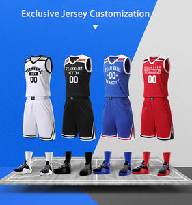 批发便宜时尚运动服全身定制设计热升华印花篮球球衣套装 - Product Image 6