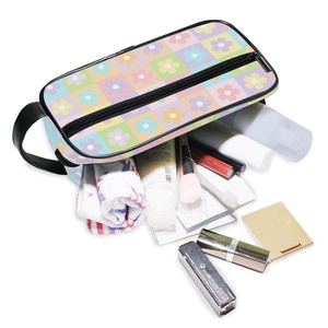 Nouveautés : Trousse de Toilette/Maquillage Imperméable Simple en Tissu Recyclé avec Impression de Logo Personnalisé, Sac de Voyage Hawaïen pour Cosmétiques avec Fermeture Éclair - Product Image 1