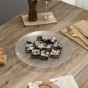 Custom Logo Modern Transparant Groot Bord Creatief Vuurwerk Stijl Oplader Borden Luxe Snack Gedroogd Fruit Serviesgoed - Product Image 5