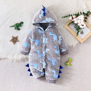 Mono de Felpa para Bebé, Diseño de Dinosaurio, Cálido, Multicolor, para Otoño e Invierno, Directo de Fábrica, MOQ Bajo - Product Image 2