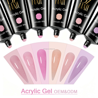 Gel acrylique en gros, fournitures pour ongles, marque privée, gel acrylique UV pour extension d'ongles, OEM ODM